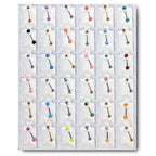 AMT36 ACRYLIC & METAL MIX TONGUE RING 36PCS $12.60 ( 0.35 EACH)