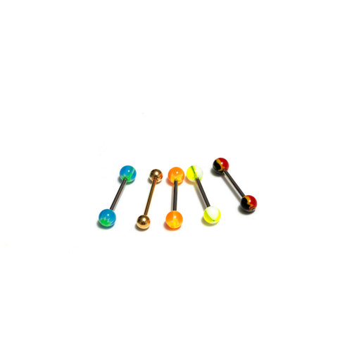 AMT36 ACRYLIC & METAL MIX TONGUE RING 36PCS $12.60 ( 0.35 EACH)