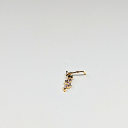 SCLG 102 DANGLE DESING STONE GOLD ( L PIN) 15PCS 0.75