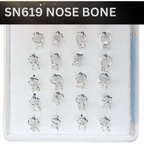 SN619  2.5MM SQ CUBIC ON RING SILVER (NOSE BONE) 20pcs 40cent each