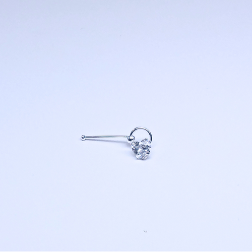 SN621 4.0MM HEART CUBIC ON RING SILVER (NOSE BONE) 20pcs 40cent each