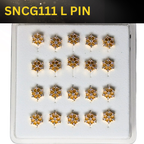 SNCG 111 DESIGN STONE GOLD ( L PIN ) 20PCS 0.75 EACH