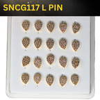 SNCG 117 DESIGN STONE GOLD ( L PIN ) 20PCS 0.75 EACH