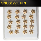 SNCG 122 DESIGN STONE GOLD ( L PIN ) 20PCS 0.75 EACH