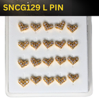 SNCG 129 DESIGN STONE GOLD ( L PIN ) 20PCS 0.75 EACH