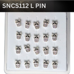 SNCS 112 DESIGN STONE SILVER ( L PIN ) 20PCS 0.75 EACH