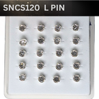 SNCS 120 DESIGN STONE SILVER ( L PIN ) 20PCS 0.75 EACH