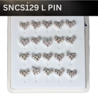 SNCS 129 DESIGN STONE SILVER ( L PIN ) 20PCS 0.75 EACH