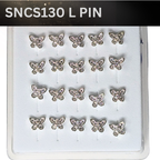 SNCS 130 DESIGN STONE SILVER ( L PIN ) 20PCS 0.75 EACH