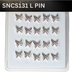 SNCS 131 DESIGN STONE SILVER ( L PIN ) 20PCS 0.75 EACH