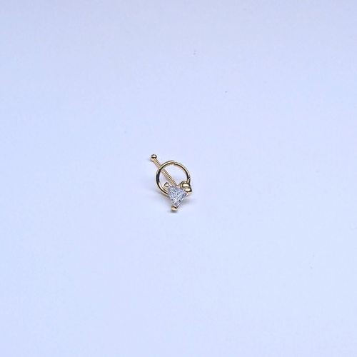 SNG622 3.0MM TRIANGLE CUBIC ON RING GOLD (NOSE BONE) 20pcs 40cent each