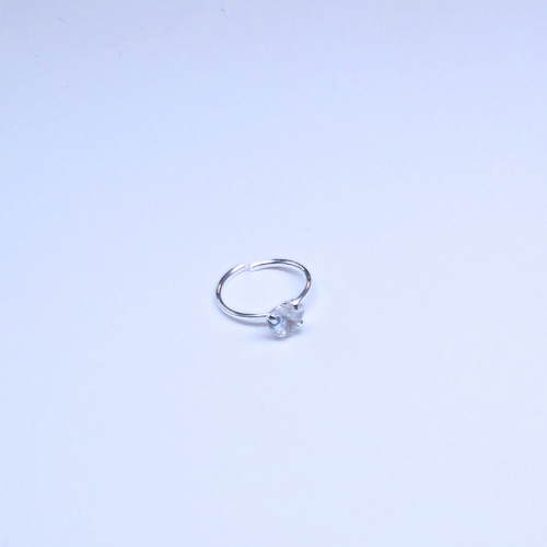 SNHS108  4.0MM HEART CUBIC HOOP SILVER (HOOP) 20pcs 40cent each