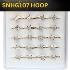 SNHG107  3.0MM SQ CUBIC HOOP GOLD (HOOP) 20pcs 40cent each