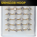 SNHG108  4.0MM HEART CUBIC GOLD (HOOP) 20pcs 40cent each