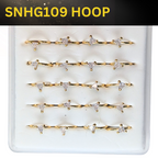 SNHG109  3.0MM TRIANGLE CUBIC GOLD (HOOP) 20pcs 40cent each