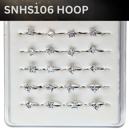 SNHS106 2.5mm SQ CUBIC HOOP SILVER (HOOP) 20pcs 40cent each