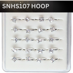 SNHS107  3.0MM SQ CUBIC HOOP SILVER (HOOP) 20pcs 40cent each