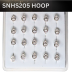 SNHS 205 DESING STONE SILVER ( HOOP) 20PCS 0.75 EACH