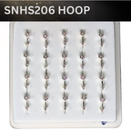 SNHS 206 DESING STONE SILVER ( HOOP) 20PCS 0.75 EACH