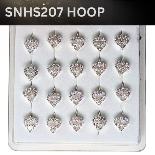 SNHS 207 DESING STONE SILVER ( HOOP) 20PCS 0.75 EACH