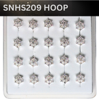 SNHS 209 DESING STONE SILVER ( HOOP) 20PCS 0.75 EACH