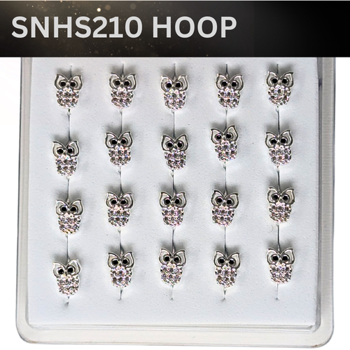 SNHS 210 DESING STONE SILVER ( HOOP) 20PCS 0.75 EACH