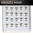 SNHS 211 DESING STONE SILVER ( HOOP) 20PCS 0.75 EACH