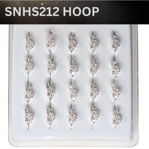 SNHS 212 DESING STONE SILVER ( HOOP) 20PCS 0.75 EACH