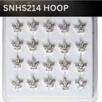 SNHS 214 DESING STONE SILVER ( HOOP) 20PCS 0.75 EACH