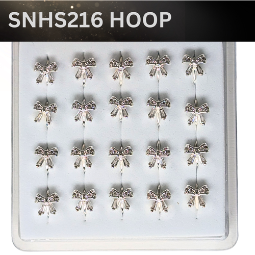 SNHS 216 DESING STONE SILVER ( HOOP) 20PCS 0.75 EACH