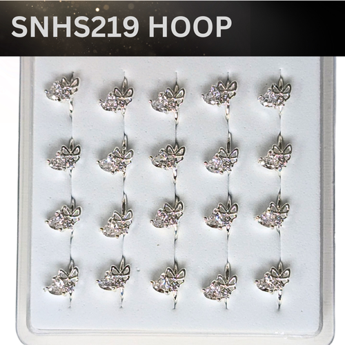 SNHS 219 DESING STONE SILVER ( HOOP) 20PCS 0.75 EACH