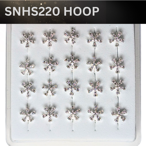 SNHS 220 DESING STONE SILVER ( HOOP) 20PCS 0.75 EACH