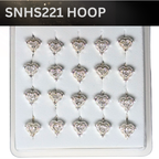 SNHS 221 DESING STONE SILVER ( HOOP) 20PCS 0.75 EACH