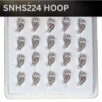 SNHS 224 DESING STONE SILVER ( HOOP) 20PCS 0.75 EACH