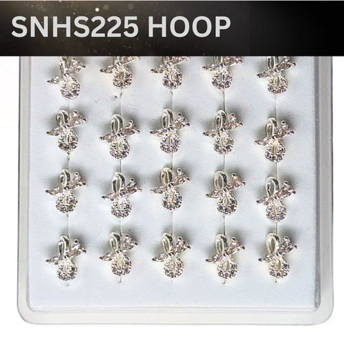 SNHS 225 DESING STONE SILVER ( HOOP) 20PCS 0.75 EACH