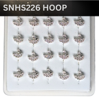 SNHS 226 DESING STONE SILVER ( HOOP) 20PCS 0.75 EACH