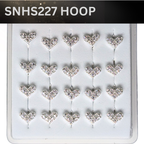 SNHS 227 DESING STONE SILVER ( HOOP) 20PCS 0.75 EACH