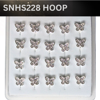 SNHS 228 DESING STONE SILVER ( HOOP) 20PCS 0.75 EACH