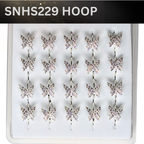 SNHS 229 DESING STONE SILVER ( HOOP) 20PCS 0.75 EACH