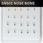 SN501     2.0MM-3.0MM SILVER BALL ( NOSE BONE ) 20pcs 25cent each