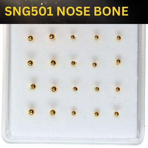 SNG501  2.0MM-3.0MM GOLD BALL ( NOSE BONE ) 20pcs 25cent each