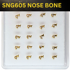 SNG605  DOLPHIN W/STONE GOLD (NOSE BONE ) 20pcs 25cent each