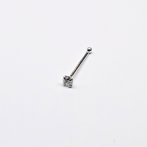 SN101   1.7MM STONE SILVER ( NOSE BONE) 20pcs 25cent each