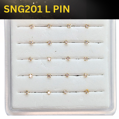 SNG201   1.7MM STONE GOLD ( L PIN ) 20pcs 25cent each