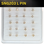 SNG203   2.5MM STONE GOLD ( L PIN ) 20pcs 25cent each