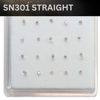 SN301   1.7MM STONE SILVER ( STRAIGHT ) 20pcs 25cent each